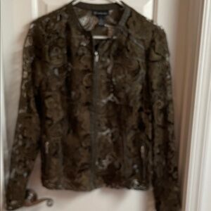 INC International Concepts Olive Lace Jacket